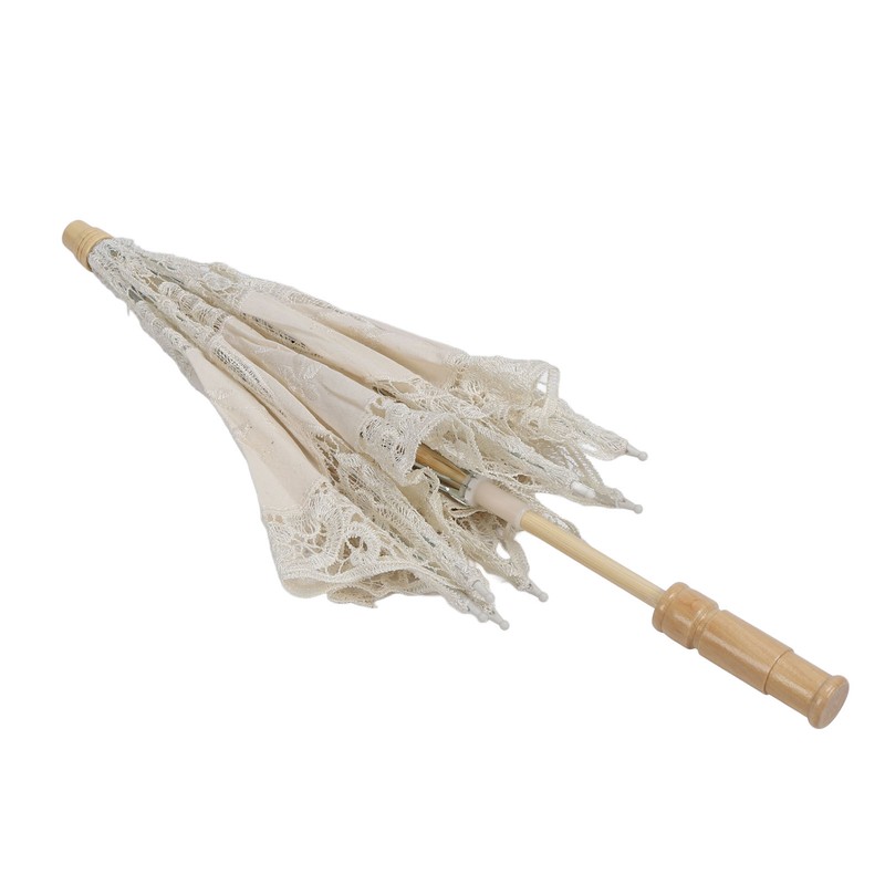 Lace Parasol Umbrella Wedding Bridal Lace Umbrella Decorative Embroidery Flower