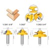 45 Degree Lock Miter Router Bit 3-Piece Set, for 31/64",