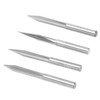 4Pcs VShaped Carving Cutter 2Edged Engraving Bit 4x0.4x15°/4x0.4x20°/4x0.4x25°/4x0.4x30°