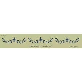 Stencils by Joanie Joanie Stencil 6" Fancy Fleur Laurel Wreath Leaf Leave Shabby Cottage Border Art