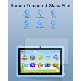 YAJOJO Screen Protector for YINOCHE KIDS711 7 Inch kids tablet, 9H Hardness Tempered Glass for YINOCHE KIDS711 Kids Tablet Anti-Scratch, Bubble Free, HD Clarity