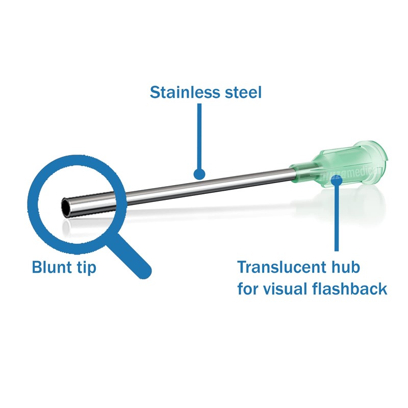 Muzamedical Muzamedical Blunt Tip Precision Dispenser Needle Stainless Steel -