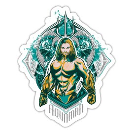 Spreadshirt Aquaman Movie Aquaman Sea King Sticker, 10 x 10 cm, white matte