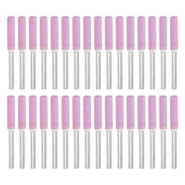 PATIKIL 32 Pcs Diamond Chainsaw Sharpener 5/32 Inch High Hardness Sharpening Stone Polishing Chainsaw Sharpening Kit Grinding File Tool for Chain Saw Stone Jewelry Wood, Pink(4mm)