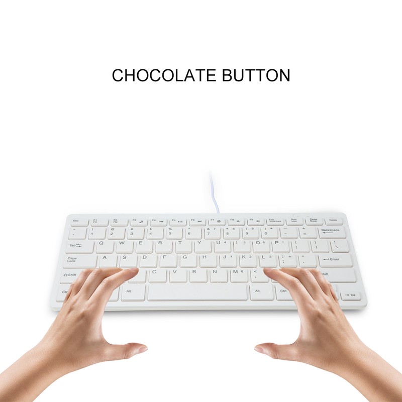 USB Mini Keyboard with Chocolate Buttons Stylish and Portable Keyboard