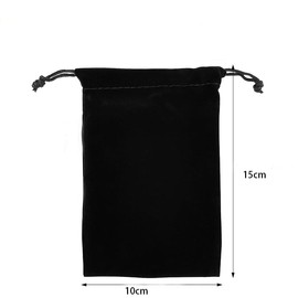 5 Pcs Jewelry Pouches, Black Jewelry Bag, 10×15cm Jewelry Bags Pouches Candy Bags for Party Favor, Treat Bags Christmas Jewelry Bracelets Drawstring Bags