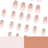 24pcs Medium Coffin Press on Nails French Tip False Nails