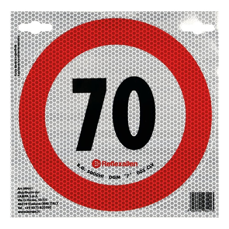 Lampa 98441 Disc Limit Speed 70 KM Approved Diameter 200