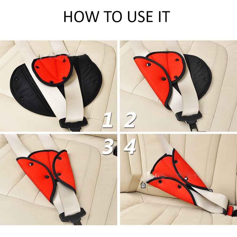 HUAZEXINX Universal Adjustable Child Car Seat Belt Pad & Cover