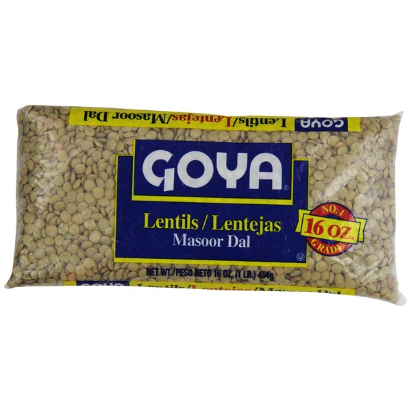Goya Lentils Beans, 1 Pound (Pack of 24)