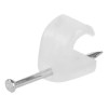 Grapa Para Cable Plano 0.5 X 1.9 Cm Transparente Thorsman