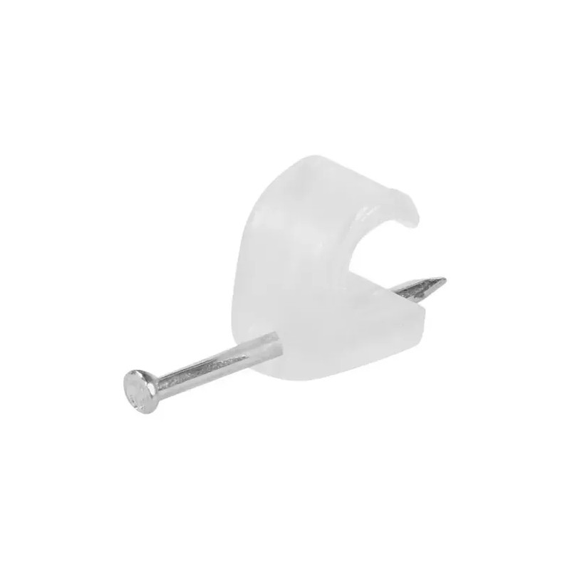 Grapa Para Cable Plano 0.5 X 1.9 Cm Transparente Thorsman