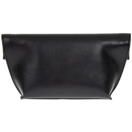 JNB Faux Leather Oversize Foldover Clutch, Black41