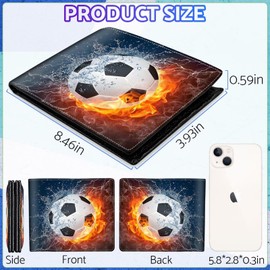 ZHIMEBYE Boys Wallet for Teens, Cool Kids Wallet for Boys Ages 8-10/9-12/11-15 with Wallet Card, Funny Leather Bifold Rfid Blocking Wallet, Coin Pocket Id Window for Men Boy Birthday Christmas Gifts