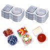 10Pcs Reusable Snack Pack Containers,Reusable Snack Pots with Lids, Double