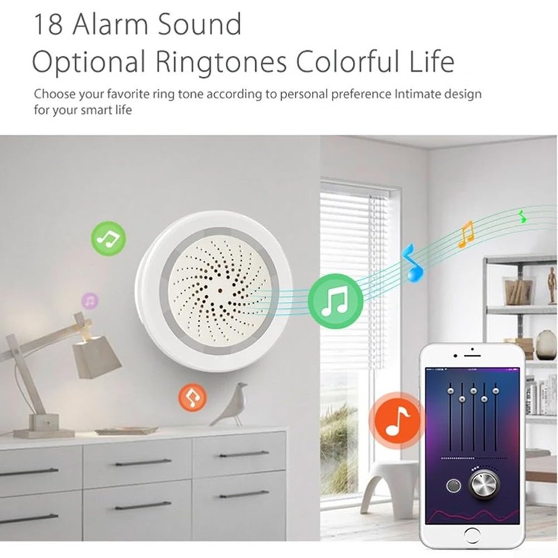 WiFi Siren Alarm for Tuya Intelligent Sound and Light Alarm,