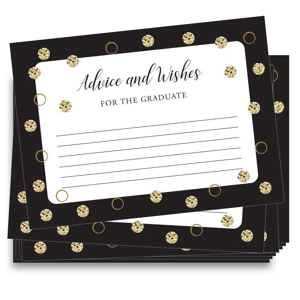 Paper Frenzy Gold Dot Advice for The Grad Cards - Pack of 25