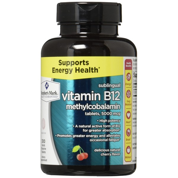 Member's Mark High Potency Quick Dissolve Vitamin B12 5000mcg (300 Count)