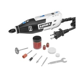 HART 1 Amp 2-Speed Rotary Tool Kit with 10 Accessories
