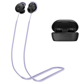 Anti-Lost Strap Compatible with Bose New QuietComfort Earbuds (2024), Soft Silicone Sports Lanyard for Bose New QC Earbuds, Anti-Slip Neck Rope Cord (Purple)