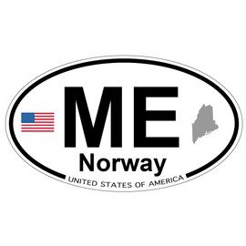 US Decal, Inc. Norway, Maine - Oval Magnet