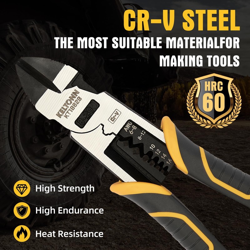 Fancytool Multi-Function Diagonal Pliers, 8-inch 4-in-1 Cr-V Steel Heavy Duty