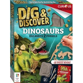Dig & Discover Dinosaurs Kit | Excavate 2 Fossils | Educational Science Kits for Kids | Learn about Fossils for Age 6 to 12 Years | STEM Home Learning