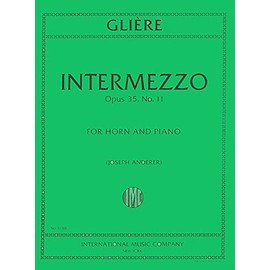 グリエール: インテルメッツォ Op.35/11/Anderer編/インターナショナル・ミュージック社/ホルンとピアノ