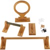4-Piece Oak Bath Accessory Kit