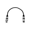 Omnitronic XLR cable, 3 pin, 0.2 m, black