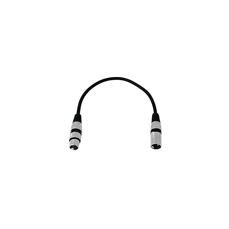 Omnitronic XLR cable, 3 pin, 0.2 m, black