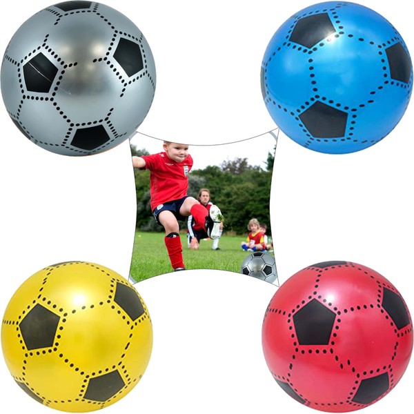 1x Random Inflatable PVC Soccer Ball, 23cm Kids Inflatable Blow