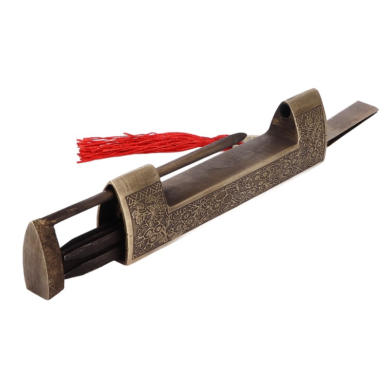 Chinese Antique Lock Retro Spacing 9cm/3.5in Classic Pattern Brass Horizontal