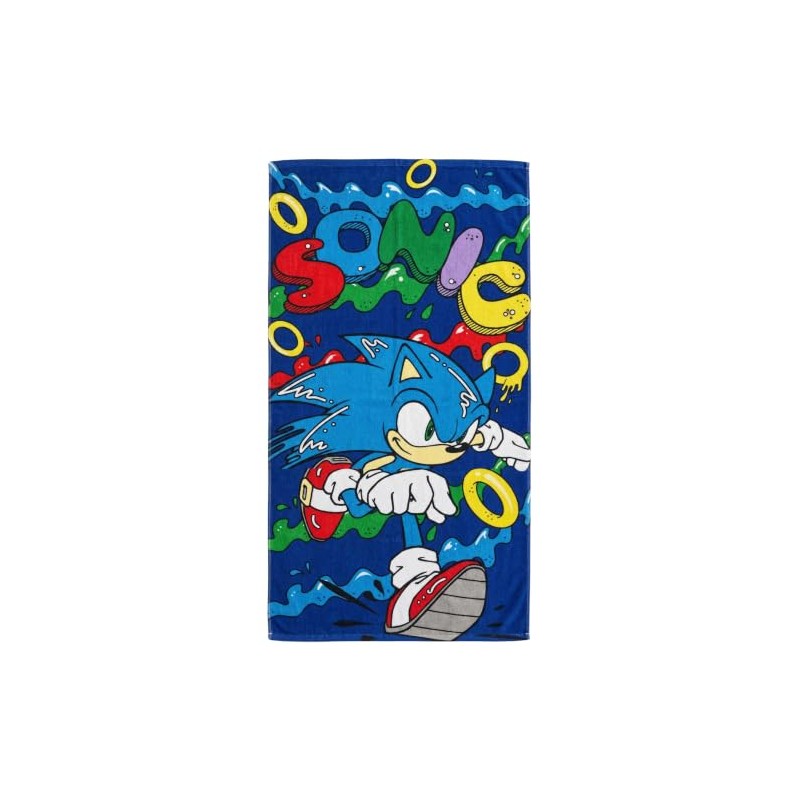 Clondo Telo Mare Bambino Per Sonic Fan - Microfibra Morbida