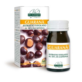 Dr Giorgini Integratore Alimentare, Monocomponenti Erbe Guaranà Estratto Titolato al 50% in Caffeina Pastiglie - 30 g