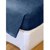 Effortless Bedding Oversized Plush Semi-Fitted Bed Blanket (King, Blue)