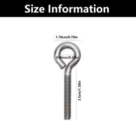 3 PCS Christmas Tree Stand Screws, Eye Bolts, Christmas Tree Stand Bolts, Hooks and Eyes, 304 Stainless Steel Sheep Eye Screw Bolt Ring Hook, For Christmas Trees, Outdoor Climbing Universal