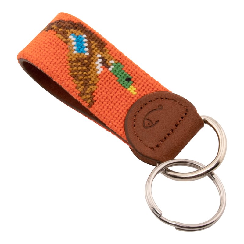 Huck Venture - Llavero de piel cosido a mano, Pato,