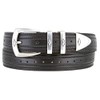 3146 Silver Diamond Perforated Leather Dress Belt - 1 1/8"