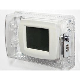 StatGuardPlus XL2 Universal Thermostat Cover with Combination Lock, Clear Thermostat Lock Box Includes Wall-Cover for Clean Look (Fits thermostats 4.5 x 7 x 2.5). Keyless Too.