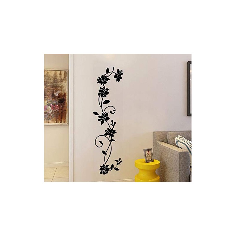 COVPAW® Wall Sticker XXL Flowers Tendril Rose Wall Sticker Mural