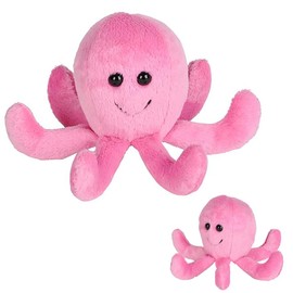 The Dreidel Company Plush Mighty Mights, 3.5" Inch Plush Stuffed, Super Soft and Cuddly Animal Toys, Classroom Decorations, Boys and Girls (Octopus)