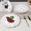 fanquare 10 Inch Porcelain Dinner Plates Set of 4, Lace