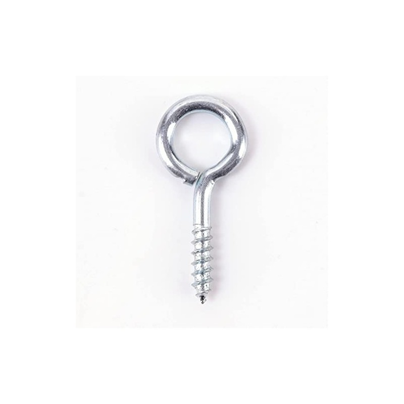 Large Screw in Eye Bolt Hooks 75mm Zinc Plated Eye