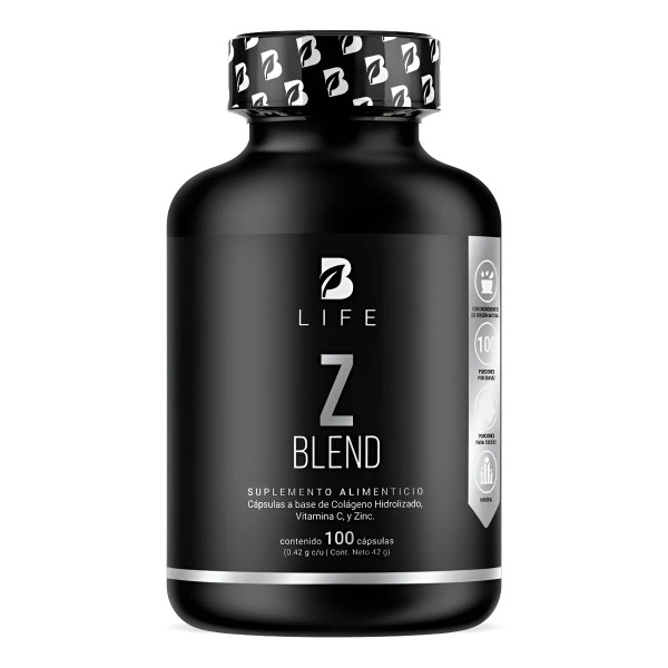 Zinc Con Colágeno Y Vitamina C De 100 Cápsulas. B
