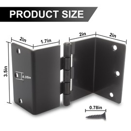 Screw Man Offset Hinges Black Expandable Door Hinges 3.5 Inch Heavy Duty Full Mortise Door Hinges with 1/4'' Radius Corner,for Doors Interior Swing Out Hinge with Holes Handicap Door Hinge,3 Packs