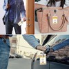 Samcos ID Card Holder Retractable Badge Reel Clip Plastic Transparent