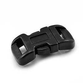 'Set of 10 3/8 Buckle Clip Cap Plastic Buckle Clips for Paracord Bracelets, Cords, 34 mm x 17 mm, Colour: Black, Size Small – Brand Ganzoo