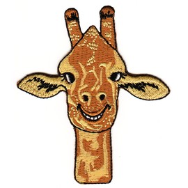 Giraffe Head Sew-On Patch Iron On or Sew On Iron-On Patch for Clothes Embroidered Iron-On Patch Applique Patch Size 7.2 x 8.3 cm