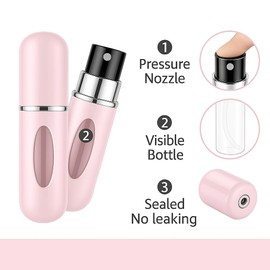 2 pcs Mini Perfume Travel Refillable Bottles-5ml Portable Atomizer Sprayer,Empty Pump Container for Traveling and Outgoing